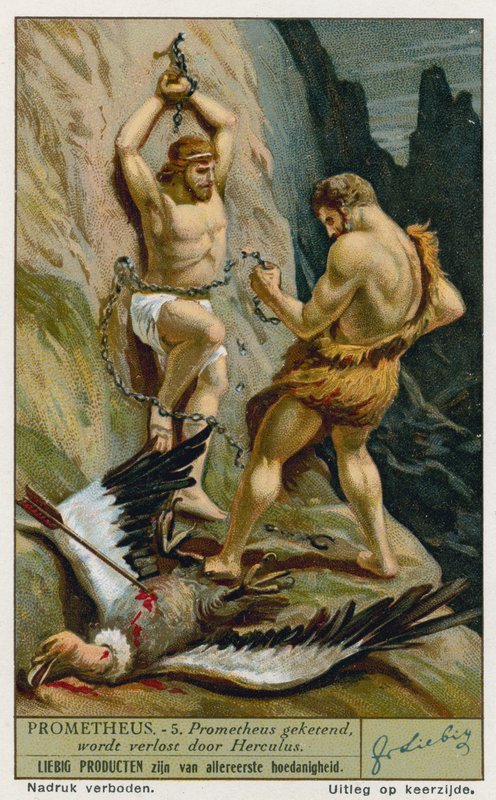 Prometheus von Herkules von seinen Ketten befreit von European School