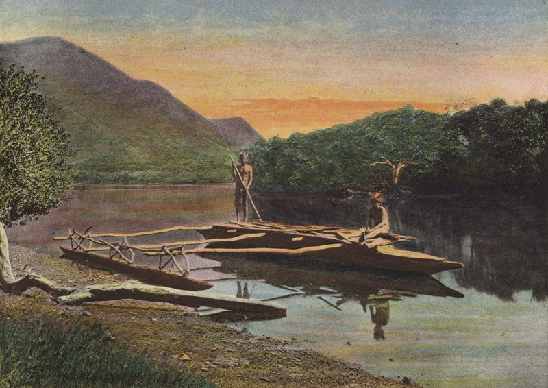 Einbaum auf dem Monio-Fluss von European Photographer