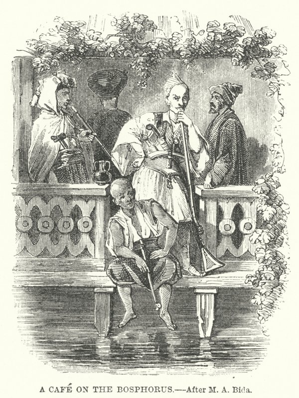 Ein Café am Bosporus (Gravur) von European School