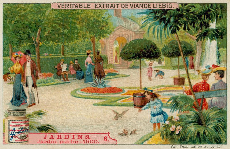 Ein öffentlicher Garten des 20. Jahrhunderts von European School