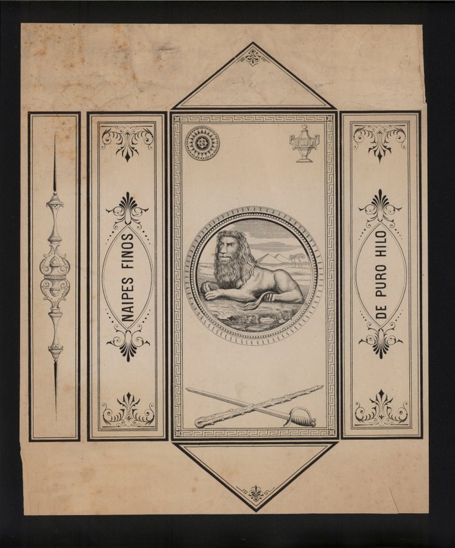 Kunstwerk für Spielkarten (Lithografie) von European School