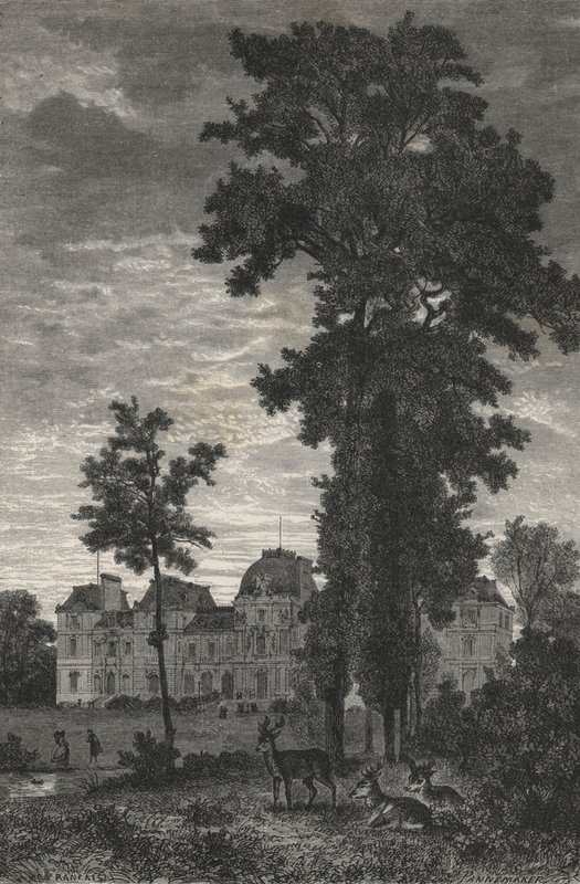 Schloss der Herren Pereire in Armainvilliers (Gravur) von European School