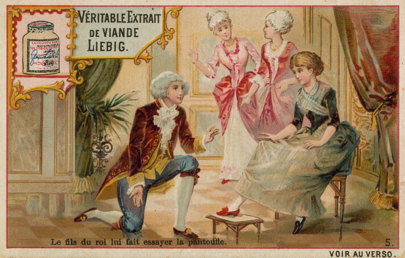 Aschenputtel probiert den Schuh an von European School