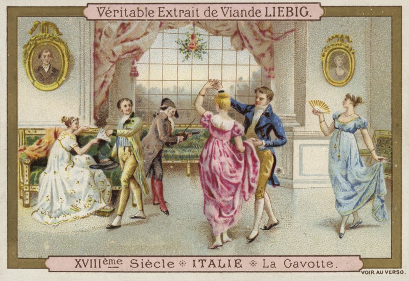 Gavotte-Tanz, Italien, 18. Jahrhundert von European School