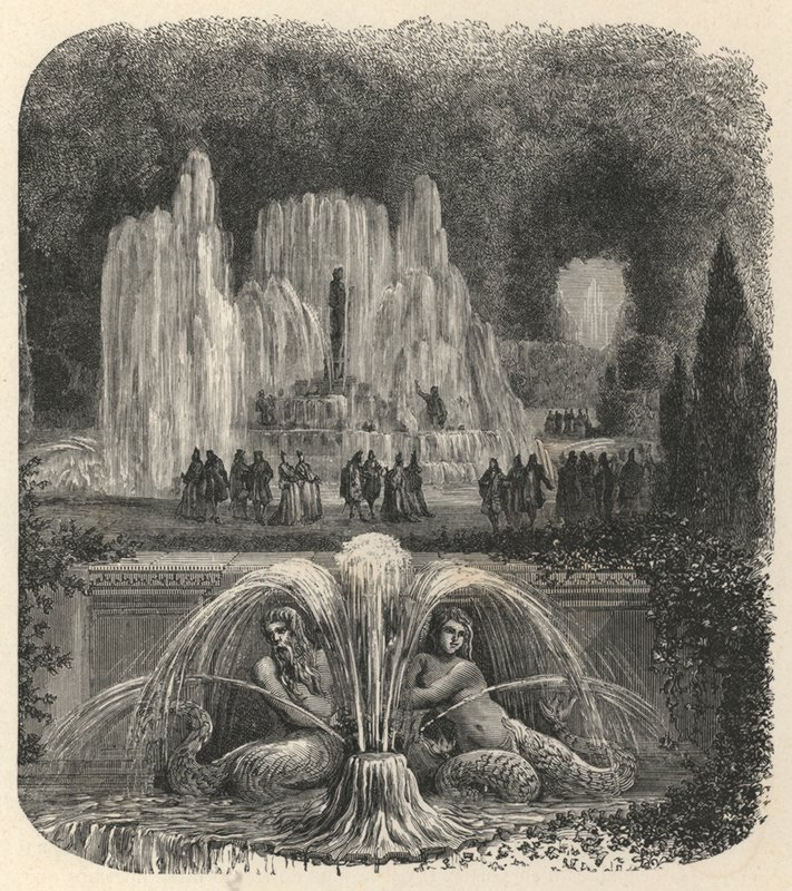 Wasser von Versailles (Gravur) von European School