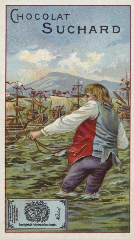 Gulliver stiehlt die Flotte von Blefuscu von European School