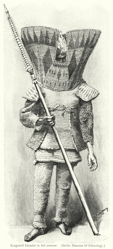 Kingsmill-Insulaner in voller Rüstung von European School