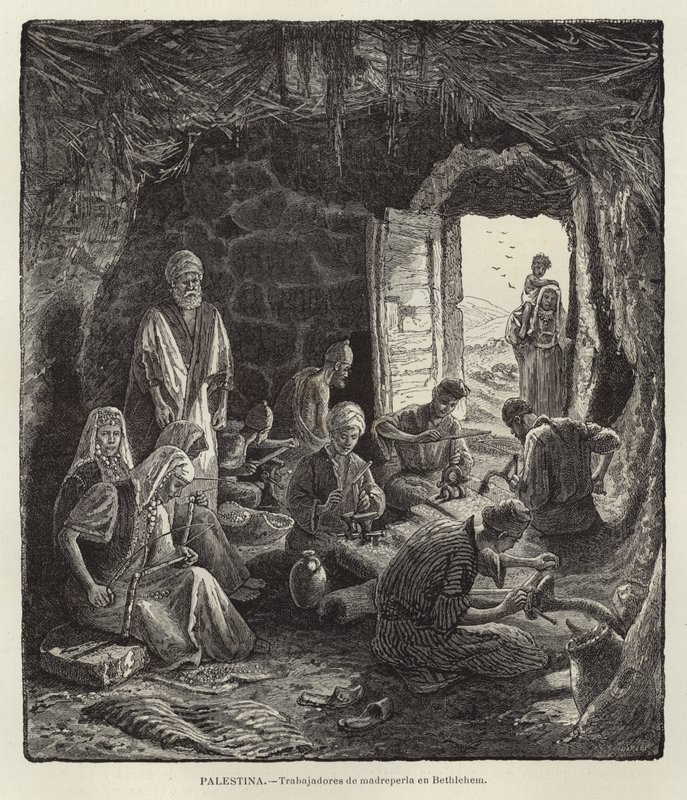 Palästina, Perlmuttarbeiter in Bethlehem von European School