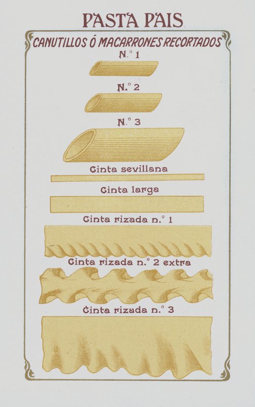 Pasta (Farblithographie) von European School