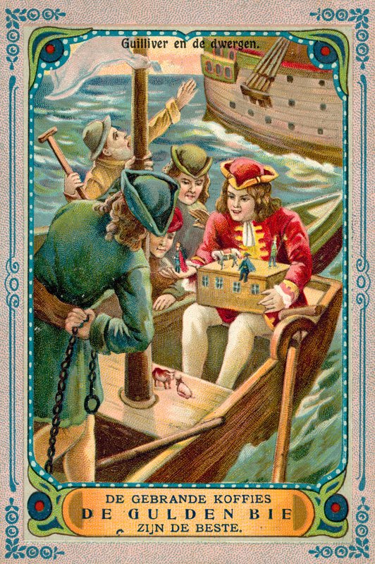 Szene aus Gullivers Reisen (Chromolithographie) von European School