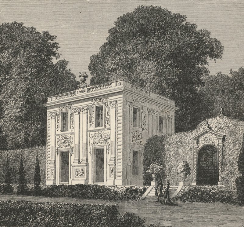 Ein Pavillon von Marly (Stich) von European School