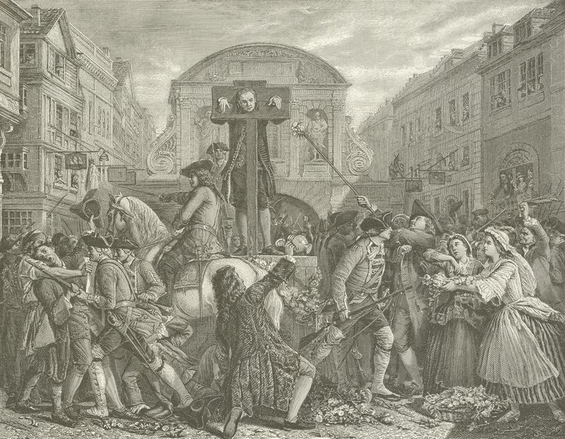 Daniel Defoe im Pranger, 1703 von Eyre Crowe