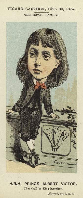 Karikatur von Prinz Albert Victor von Faustin