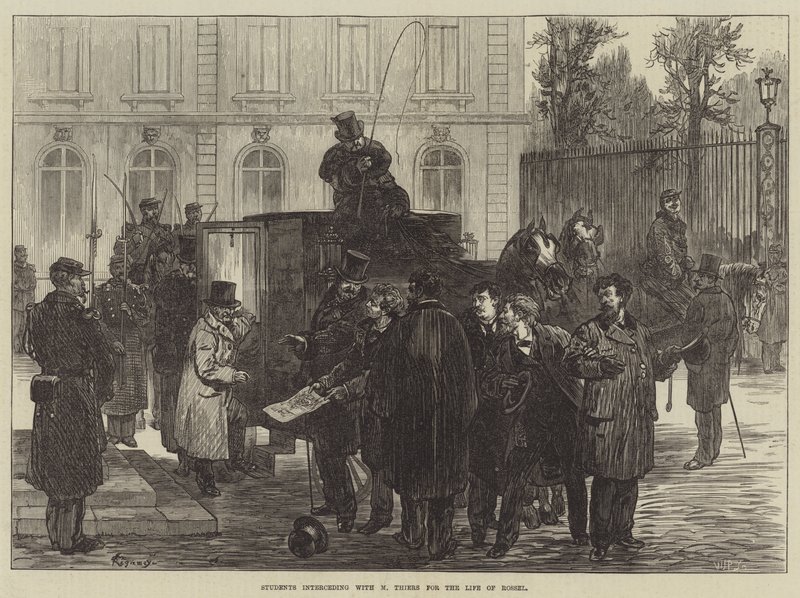 Studenten bitten M. Thiers um das Leben von Rossel von Felix Regamey