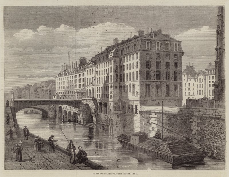 Pariser Abrisse, das Hotel Dieu von Felix Thorigny