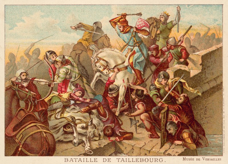 Schlacht von Taillebourg, Frankreich, 1242 von Ferdinand Victor Eugene Delacroix