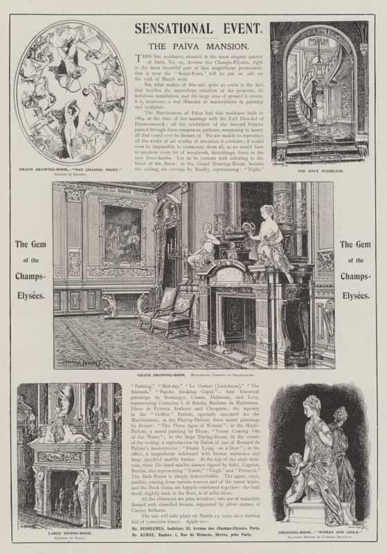 Werbung, das Paiva-Herrenhaus von Feuillet