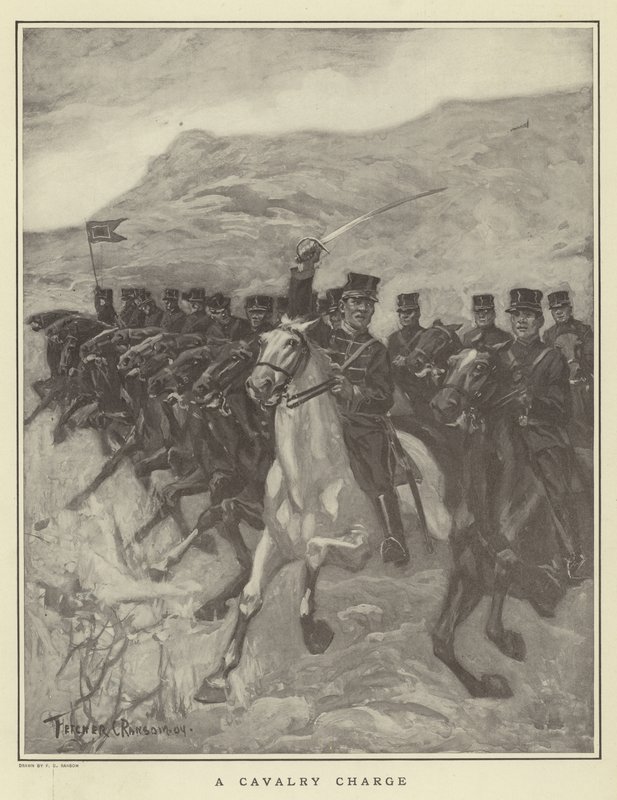 Ein Kavallerieangriff von Fletcher C. Ransom