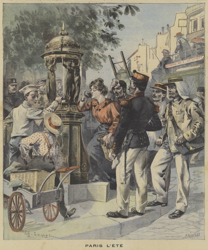 Paris im Sommer von Fortune Louis Meaulle