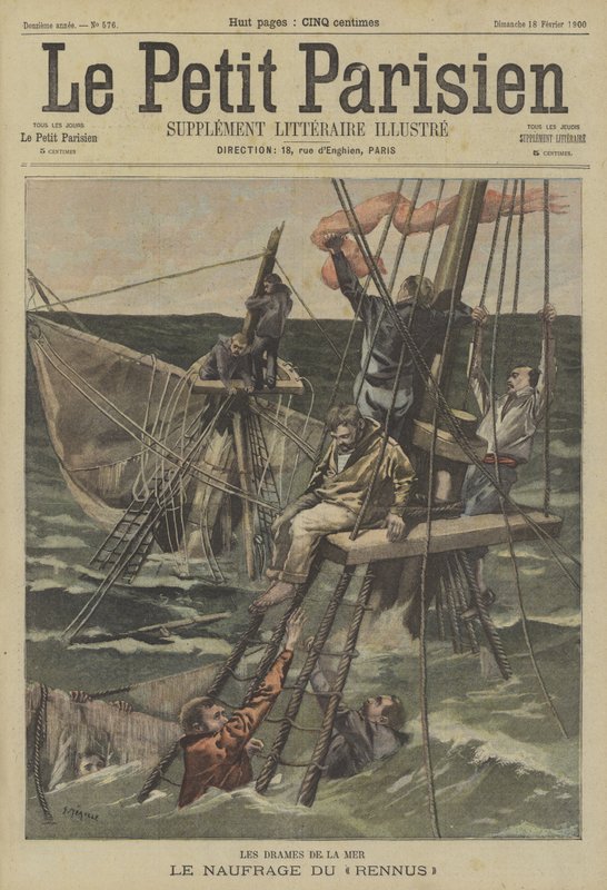 Das Wrack der Rennus von Fortune Louis Meaulle