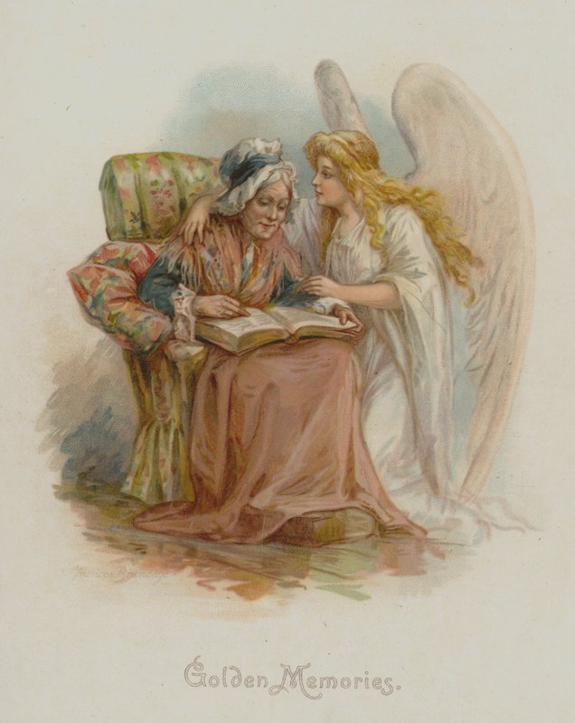 Goldene Erinnerungen (Chromolithographie) von Frances Brundage