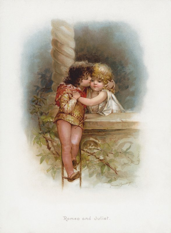 Romeo und Julia (Chromolithografie) von Frances Brundage