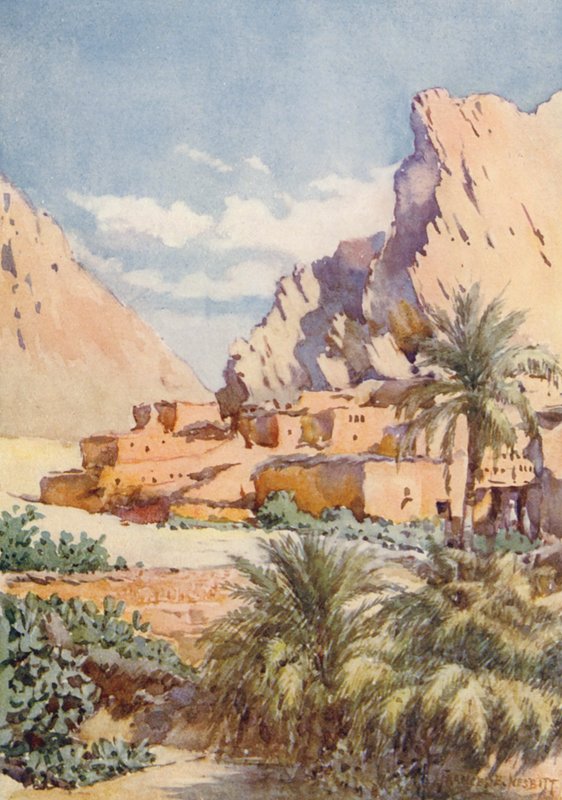 Das Rote Dorf, El Kantara (Farblithografie) von Frances Nesbitt