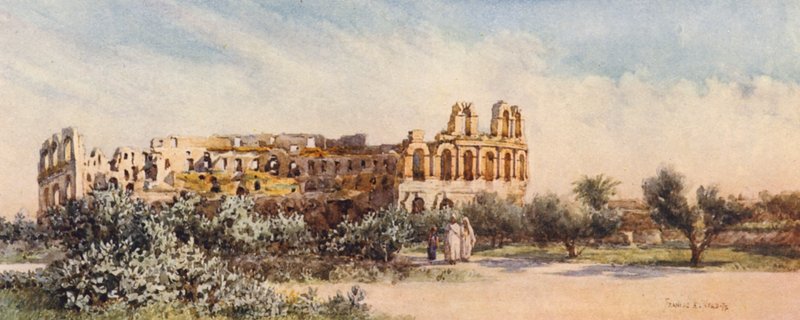 Das römische Amphitheater, El Djem von Frances Nesbitt