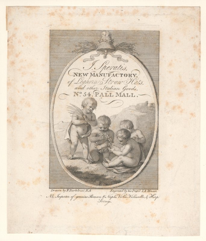 Handelskarte, J Speratis von Francesco Bartolozzi