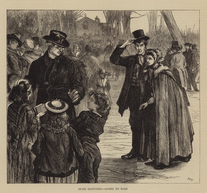 Irische Skizzen, auf dem Weg zur Messe von Francis S. Walker