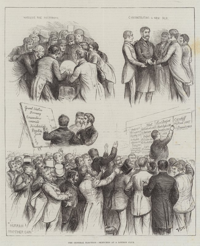 Die Generalwahl, Skizzen in einem Londoner Club von Francis S. Walker