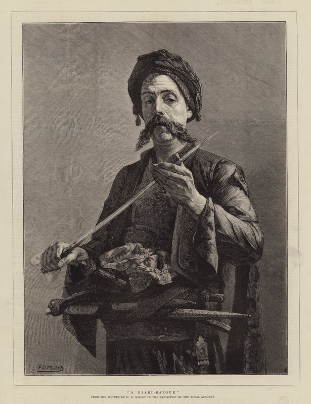 Ein Bashi-Bazouk von Francis Davis Millet