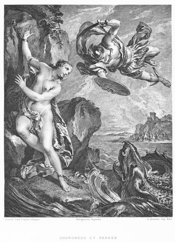 Andromeda und Perseus (Stich) von Francois (after) Boucher