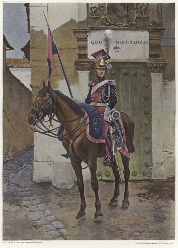 Ein Wächter zu Pferd von Francois Flameng