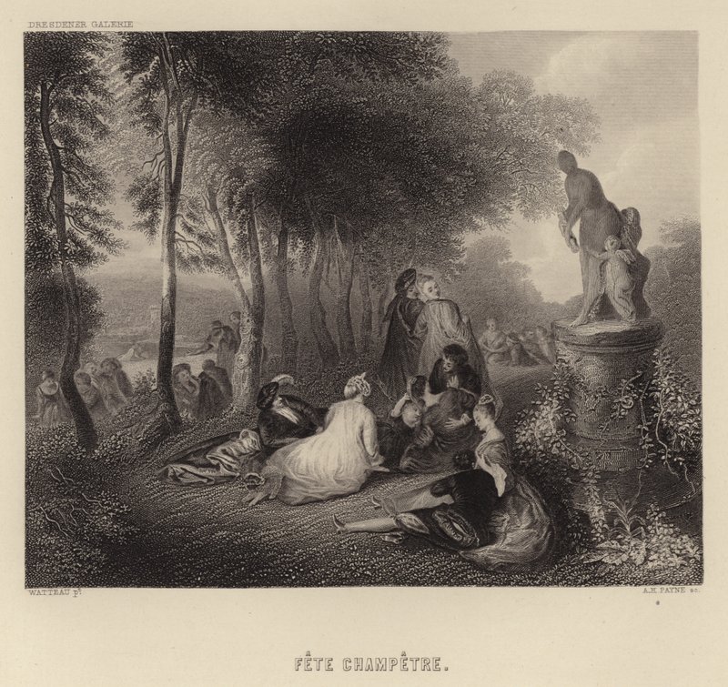 Fete champetre von Francois Louis Joseph Watteau