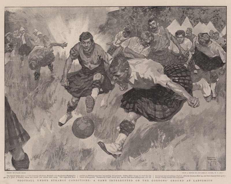 Fußball unter ungewöhnlichen Bedingungen, ein unterbrochenes Spiel auf dem Gordon