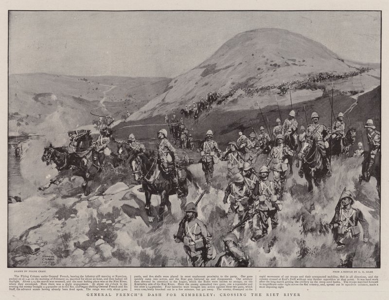 General Frenchs Vorstoß nach Kimberley, Überquerung des Riet-Flusses von Frank Craig