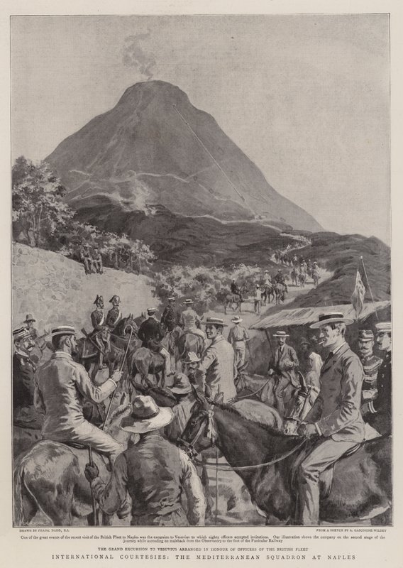 Internationale Höflichkeiten, das Mittelmeergeschwader in Neapel von Frank Dadd