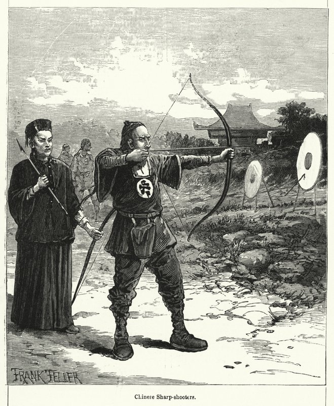 Chinesische Scharfschützen (Gravur) von Frank (after) Feller