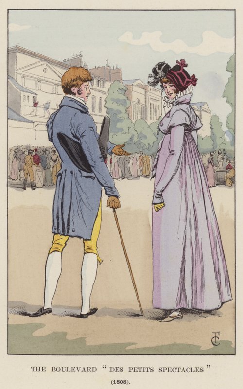 Der Boulevard des Petits Spectacles, 1808 von François Courboin