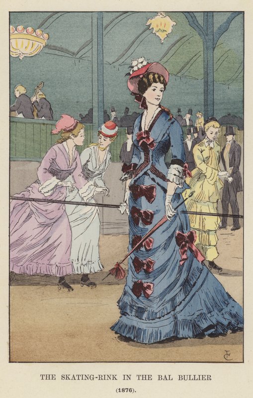 Die Eislaufbahn im Bal Bullier, 1876 von François Courboin