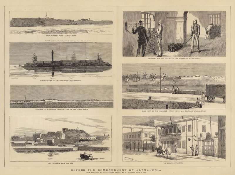 Vor der Bombardierung von Alexandria von Frederic Villiers
