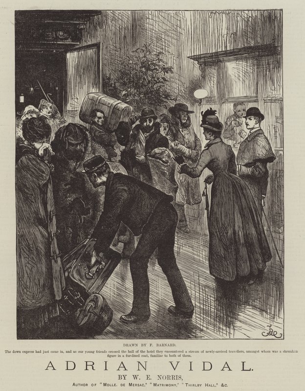 Adrian Vidal, von W E Norris von Frederick Barnard