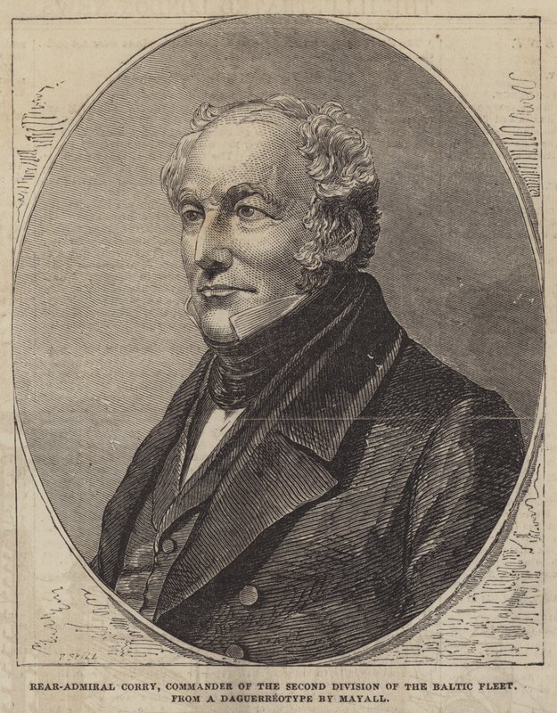 Konteradmiral Corry, Kommandant der zweiten Division der Ostseeflotte von Frederick John Skill