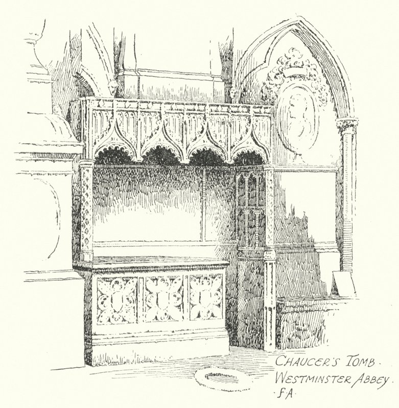 Chaucers Grab, Westminster Abbey von Frederick Adcock