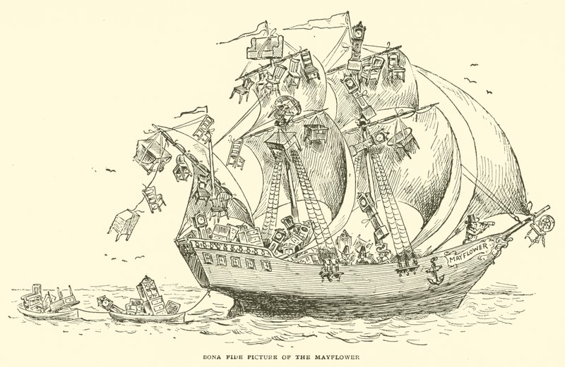 Echtes Bild der Mayflower von Frederick Burr Opper