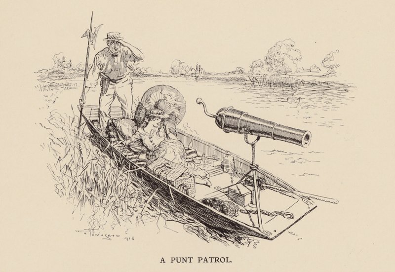 Eine Patrouille im Kahn von Frederick Henry Townsend