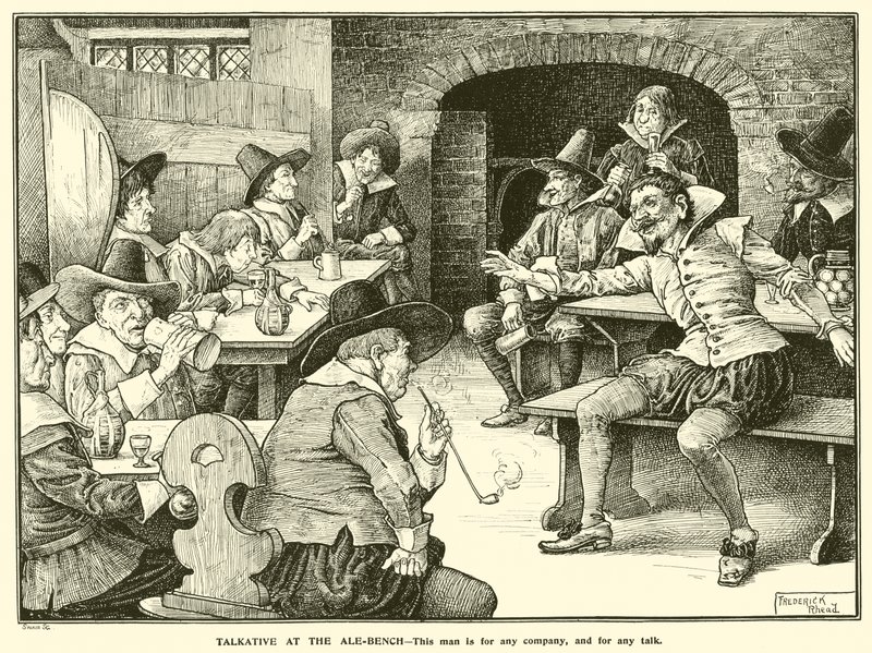 Gesprächig an der Bierbank von Frederick Hurten Rhead
