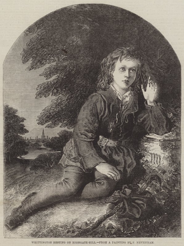Whittington ruht auf Highgate-Hill von Frederick Newenham