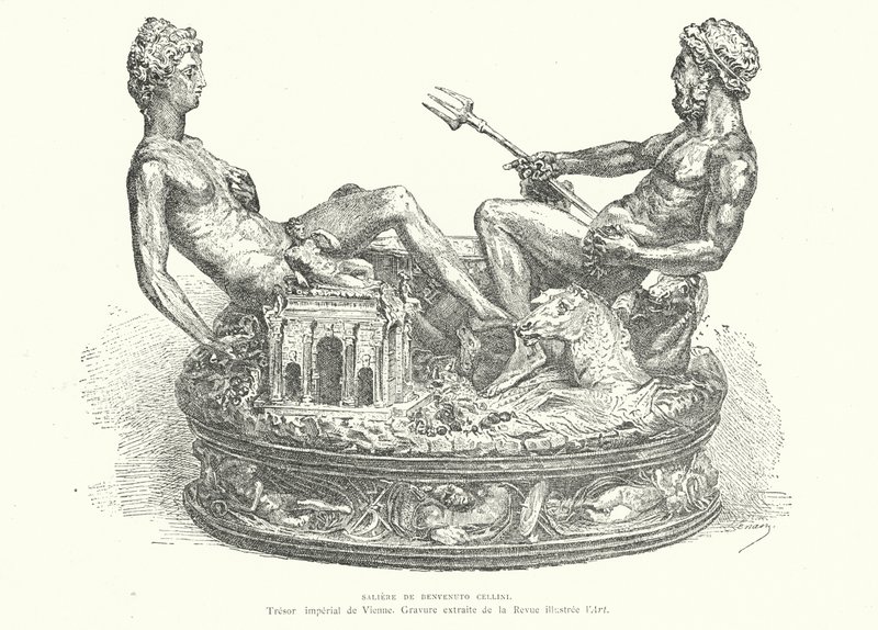 Cellini Salzfass, 1543 von French School